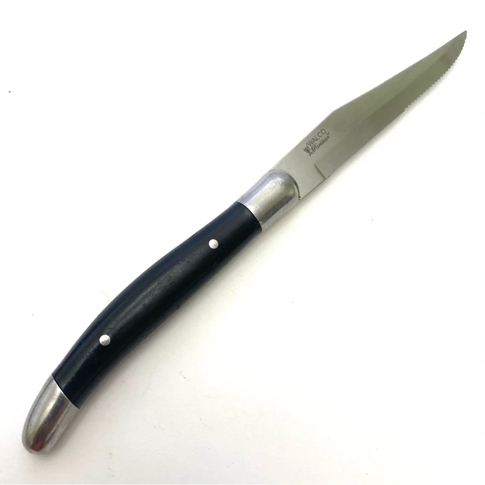 Walco Parisian Steak Knife w/Black Delrin Handle & 4-1/2